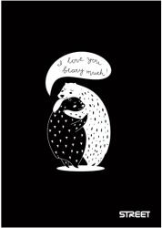 STREET Füzet sima STREET A/4 54 lapos Black&White (63483)