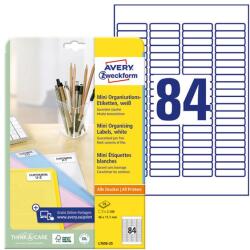 AVERY Etikett AVERY L7656-25 46x11, 1mm 2100 címke/doboz 25 ív/doboz (L7656-25)