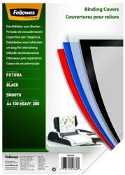 Fellowes Előlap FELLOWES Futura A/4 280 mikron polipropilén matt fekete 100/csom (5476602)