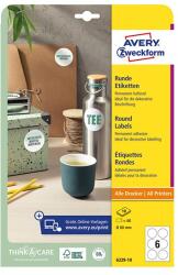 AVERY Etikett AVERY L6229-10 80 mm univerzális kör 10 íves (6229-10)