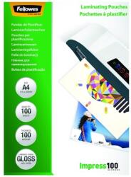 Fellowes Lamináló fólia FELLOWES A/4 100 mikron fényes 100/csom (5351111) - vectraline
