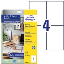 AVERY Etikett AVERY LR3483-10 105x148mm környezetbarát 40 címke/doboz 10 ív/doboz (LR3483-10)