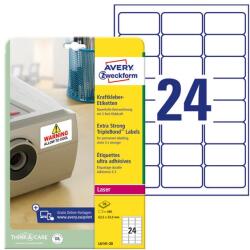 AVERY Etikett AVERY L6141-20 63, 5x33, 9 mm háromszor erősebb tapadás 480 címke/doboz 20 ív/doboz (L6141-20) - vectraline