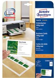AVERY Névjegykártya AVERY C32011-25 sima él egyoldalas matt fehér 200 g 25 lapos (C32011-25)