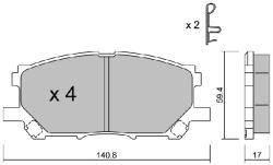 AISIN Set placute frana AISIN BPLX-1003 (BPLX-1003)