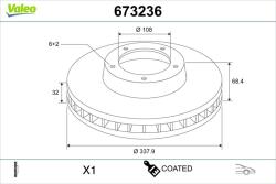 VALEO Disc frana VALEO 673236 (673236)