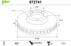 VALEO Disc frana VALEO 672741 (672741)