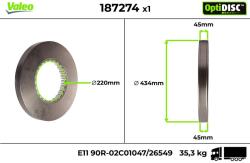 VALEO Disc frana VALEO 187274 (187274)
