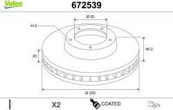 VALEO Disc frana VALEO 672539 (672539)