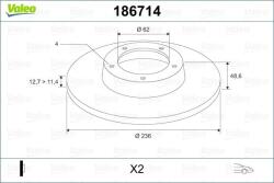 VALEO Disc frana VALEO 186714 (186714)