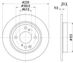 HELLA Disc frana HELLA 8DD 355 134-681 (8DD 355 134-681)
