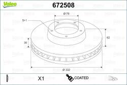 VALEO Disc frana VALEO 672508 (672508)