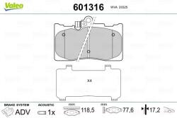 VALEO Set placute frana VALEO 601316 (601316)