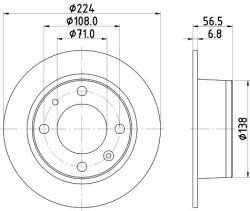 HELLA Disc frana HELLA 8DD 355 100-681 (8DD 355 100-681)