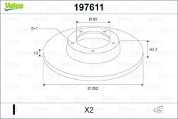 VALEO Disc frana VALEO 197611 (197611)