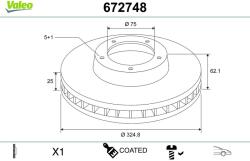 VALEO Disc frana VALEO 672748 (672748)