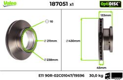 VALEO Disc frana VALEO 187051 (187051)
