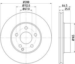 HELLA Disc frana HELLA 8DD 355 113-861 (8DD 355 113-861)