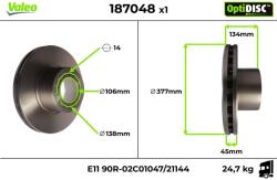 VALEO Disc frana VALEO 187048 (187048)