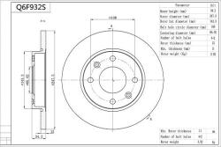 AISIN Disc frana AISIN Q6F932S (Q6F932S) - fixbox
