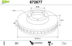 VALEO Disc frana VALEO 672677 (672677)