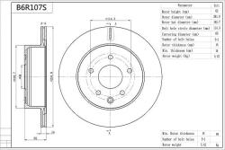 AISIN Disc frana AISIN B6R107S (B6R107S)