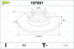 VALEO Disc frana VALEO 197691 (197691)