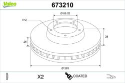VALEO Disc frana VALEO 673210 (673210)