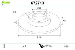 VALEO Disc frana VALEO 672713 (672713)