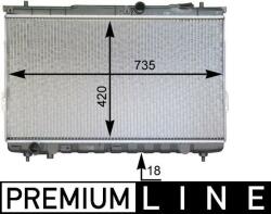 MAHLE Radiator, racire motor MAHLE CR 1299 000P (CR 1299 000P)
