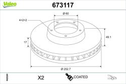 VALEO Disc frana VALEO 673117 (673117)