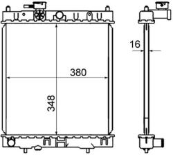 MAHLE Radiator, racire motor MAHLE CR 844 000S (CR 844 000S)