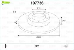 VALEO Disc frana VALEO 197736 (197736) - fixbox