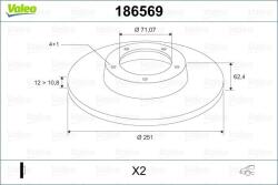 VALEO Disc frana VALEO 186569 (186569)