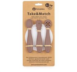 Petite&Mars TAKE&MATCH Szilikon gyakorló kanál szett, 3db, Velvet Latte