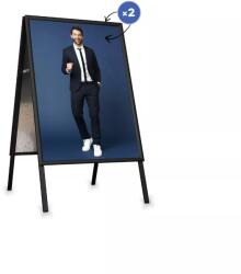 ProfiReklám A2 Alumínium Megállító Tábla Fekete