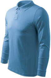 MALFINI Single J. LS galléros póló férfi azúrkék L (2111415)