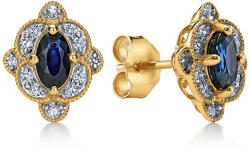  Ainsley gyémánt fülbevaló zafírral, 14K sárga arany KU2185N