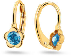 Heratis Forever Gyermek fülbevaló virágmotívummal és utánzott topázzal, 9K sárga arany IZ31674HR