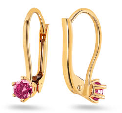 Heratis Forever Egyszerű fülbevaló utánzott rodolittal, 9K sárga arany IZ31664HR