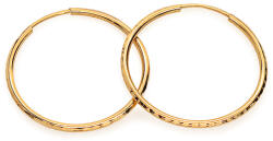 Heratis Forever Karika fülbevaló kovácsolt mintával, 9K sárga arany IZ4191CHR