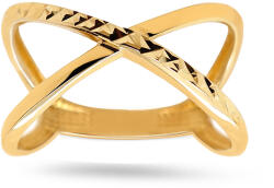 Heratis Forever Keresztezett gyűrű sima és kovácsolt felülettel, 9K sárga arany IZ31029HR