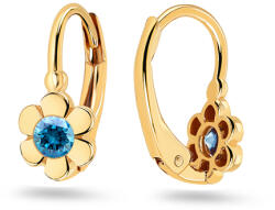 Heratis Forever Gyerek virágos fülbevaló szimulált topázzal, sárga arany, 9K IZ31667HR