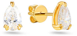 Heratis Forever Fülbevaló Pear lab-grown gyémánttal, sárga arany 14K IZLG1513