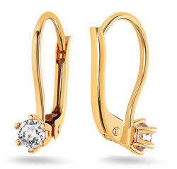 Heratis Forever Egyszerű fülbevaló cirkóniákkal, sárga arany, 9K IZ31662HR