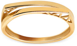 Heratis Forever Nathalia kiálló négyzet alakú vonalakkal díszített gyűrű, 9K sárga arany IZ31100HR