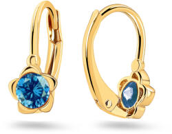 Heratis Forever Gyerek virágos fülbevaló szimulált topázzal, sárga arany, 9K IZ31670HR