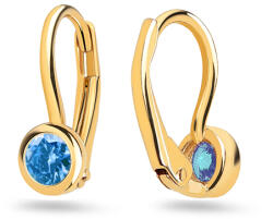 Heratis Forever Gyermek fülbevaló kerek, utánzott topázzal, sárga arany, 9K IZ31661HR