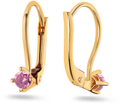 Heratis Forever Női fülbevaló utánzott rózsakvarccal, sárga arany, 9K IZ31665HR
