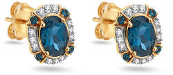  Adrienne gyémánt fülbevaló London Blue topázzal, 14K sárga arany KU2186N